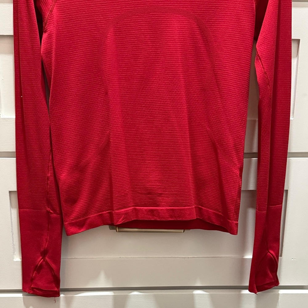 lululemon athletica Vibrant Red Long Sleeve Tee - Picture 2 of 4